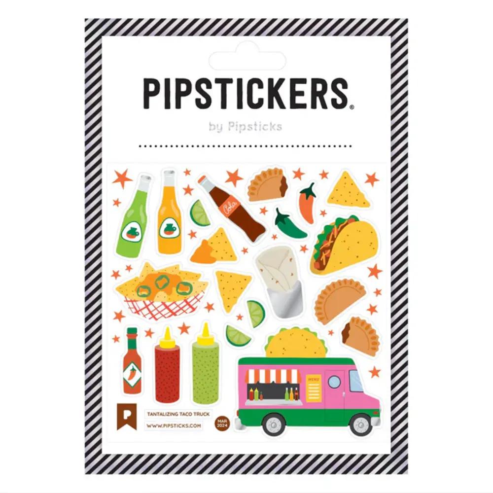 Pipsticks, Stickers, Art & School, 4"x4", Tantalizing Taco Truck, 832287